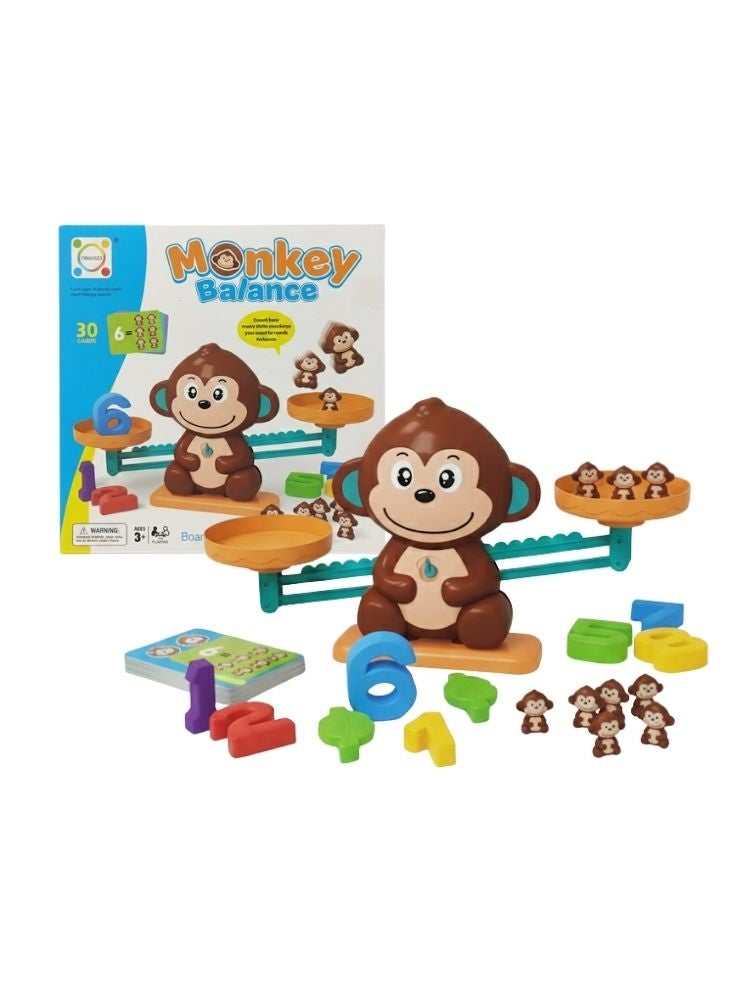 بريميم لعبة توازن القرد الرياضية مع الأرقام والأوزان - لعبة تعليمية مونتيسوري للأطفال لتحسين العد والمنطق والتنسيق بين اليد والعين - Image 1